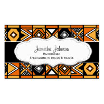 African Pattern Business Cards