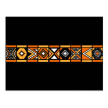 African pattern postcard