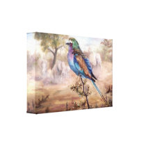 African Roller Wrapped Canvas Print