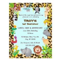 African Safari - First Birthday Party Invitation