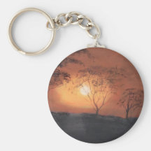 African sunset key chain