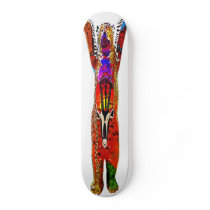 African Teddy Bear, White Back Skate Deck