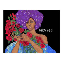 African Violet Postcard