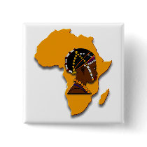 African Woman on the Continent Pins