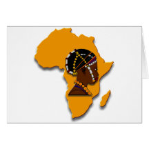 African Woman on the Continent Greeting Card