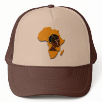 African Woman on the Continent Hat