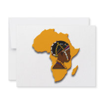 African Woman on the Continent Invitation