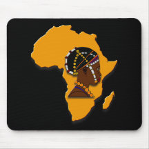 African Woman on the Continent Mousepads