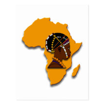 African Woman on the Continent Postcard