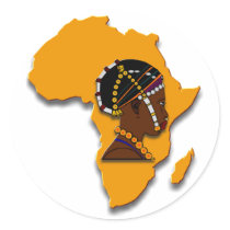 African Woman on the Continent Sticker