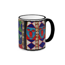 African Yoruba beaded effigy mug