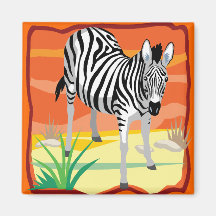 African Zebra Fridge Magnets