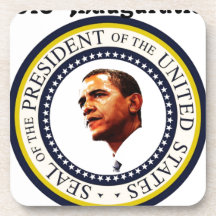 Africankoko Custom Barack Obama 2013 Inauguration Drink Coaster