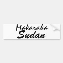Africankoko Custom Sudan, Africa Bumper Stickers
