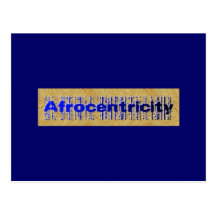 AfriMex Urbano Afrocentricity Blue Postcard