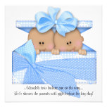 Afro-américain JUMEL bleu d'invitation de baby sho