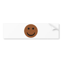 Afro-American smiley icon Bumper Sticker