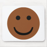 Afro-American smiley icon Mousepads