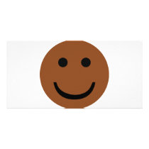 Afro-American smiley icon Photo Card Template