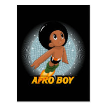 Afro Boy Postcards