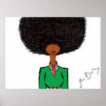 Afro Chick Print