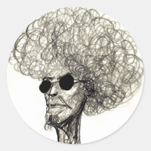 Afro Dude Stickers