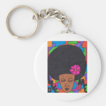Afro Girl Keychain