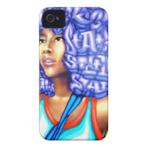 Afro Glow but leave u Blue, she will iPhone 4 Cases