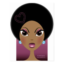Afro Love Postcard