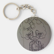 afro man keychain