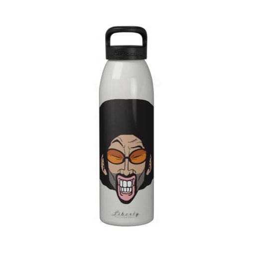 Afro man reusable water bottles