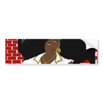 Afro Puffs Pinups 4 (Sketchbook Pro) Bumper Sticker