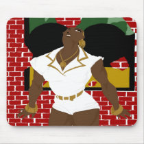 Afro Puffs Pinups 4 (Sketchbook Pro) Mousepad
