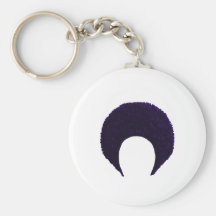 Afro Purple The MUSEUM Zazzle Gifts Keychain