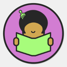 Afro Reader Stickers
