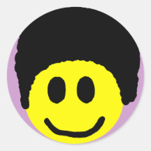 Afro Smiley Sticker