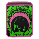 Afro vert d'écharpe de rose de visage housses iPad