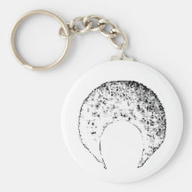 Afro White The MUSEUM Zazzle Gifts Keychains