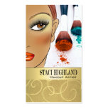 Afrocentric Makeup Artist Illustration Business Card Template