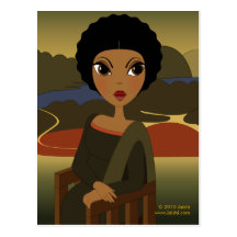 Afro'na Lisa Postcard