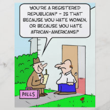 afros-américains de républicaine de femmes de hain prospectus customisé