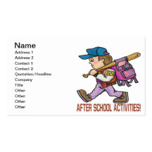 After School Activities Business Cards
