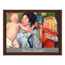 After The Bath By Cassatt Mary (Best Quality) Custom Invites