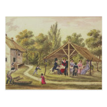Afternoon tea at a tavern from the journal of post card