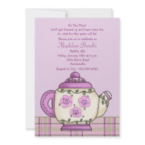 Afternoon Tea Birthday Party Invitation