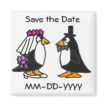 AG- Penguin Save the Date Magnets