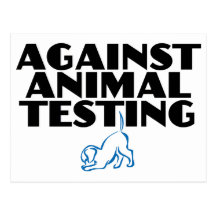 Against Animal Testing Post Card