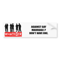 AGAINST GAY MARRIAGE BUMPER STICKERS