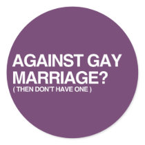 AGAINST GAY MARRIAGE - THEN