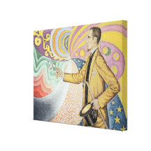 Against the Enamel of a Background Rhythmic Stretched Canvas Print